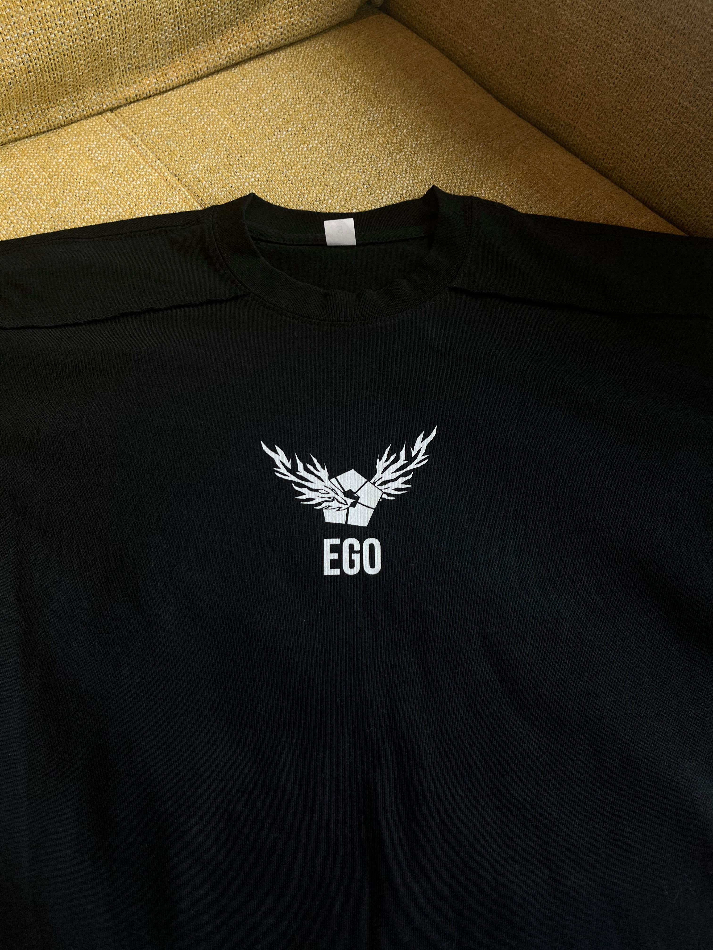 Kurse Mark Shido Ryusei's Ego Kurse Mark Tee, gray crewneck t-shirt with graphic design, casual men's apparel