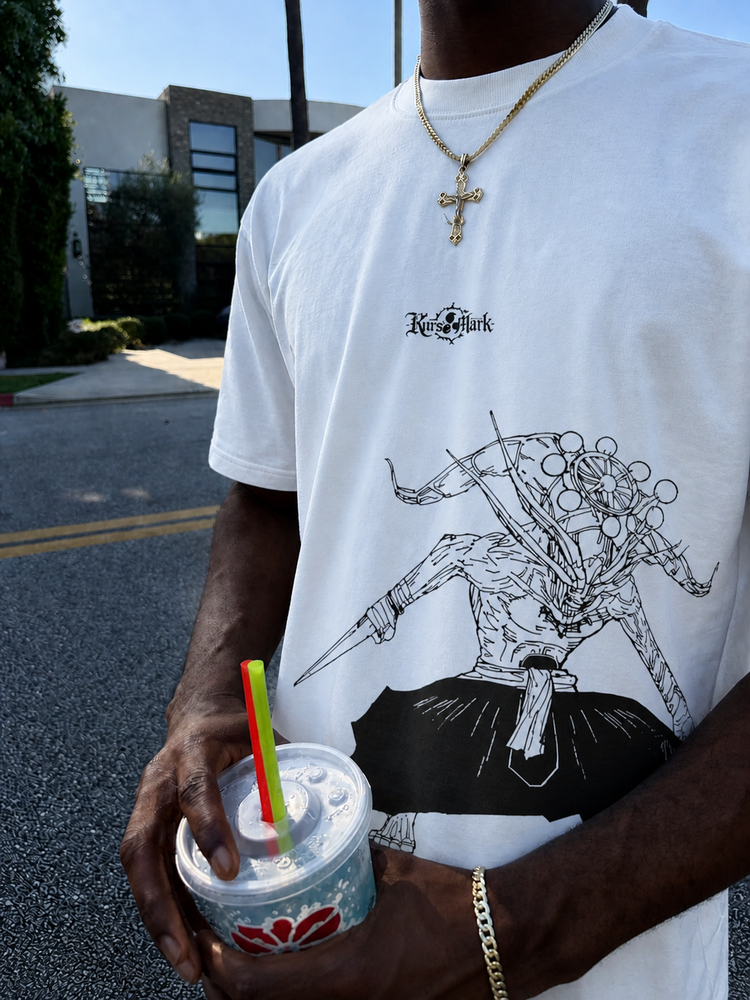 Mahoraga Kurse Mark Tee by PODpartner, featuring a stylish graphic design on a casual men's T-shirt.