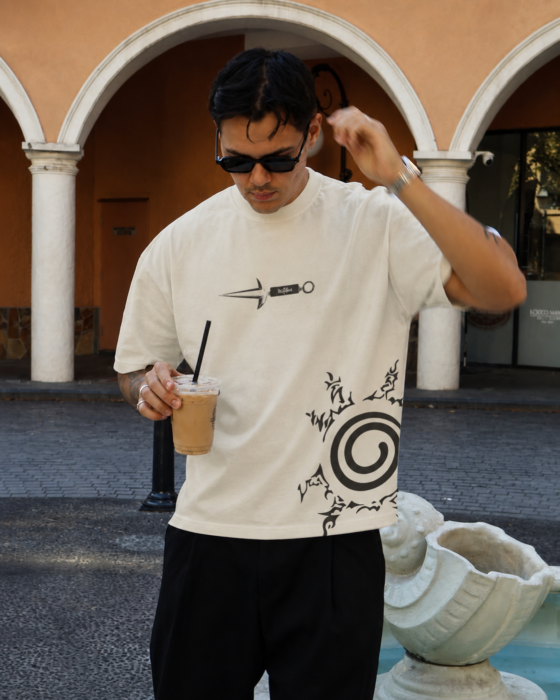 Reaper Death Kurse Mark Tee by PODpartner featuring a dark graphic design on a black cotton T-shirt.