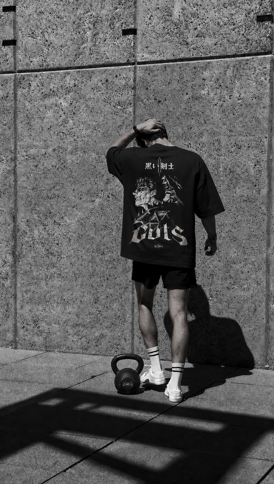 Guts Kurse Mark Tee by PODpartner, black graphic T-shirt with bold design and logo, casual streetwear style.