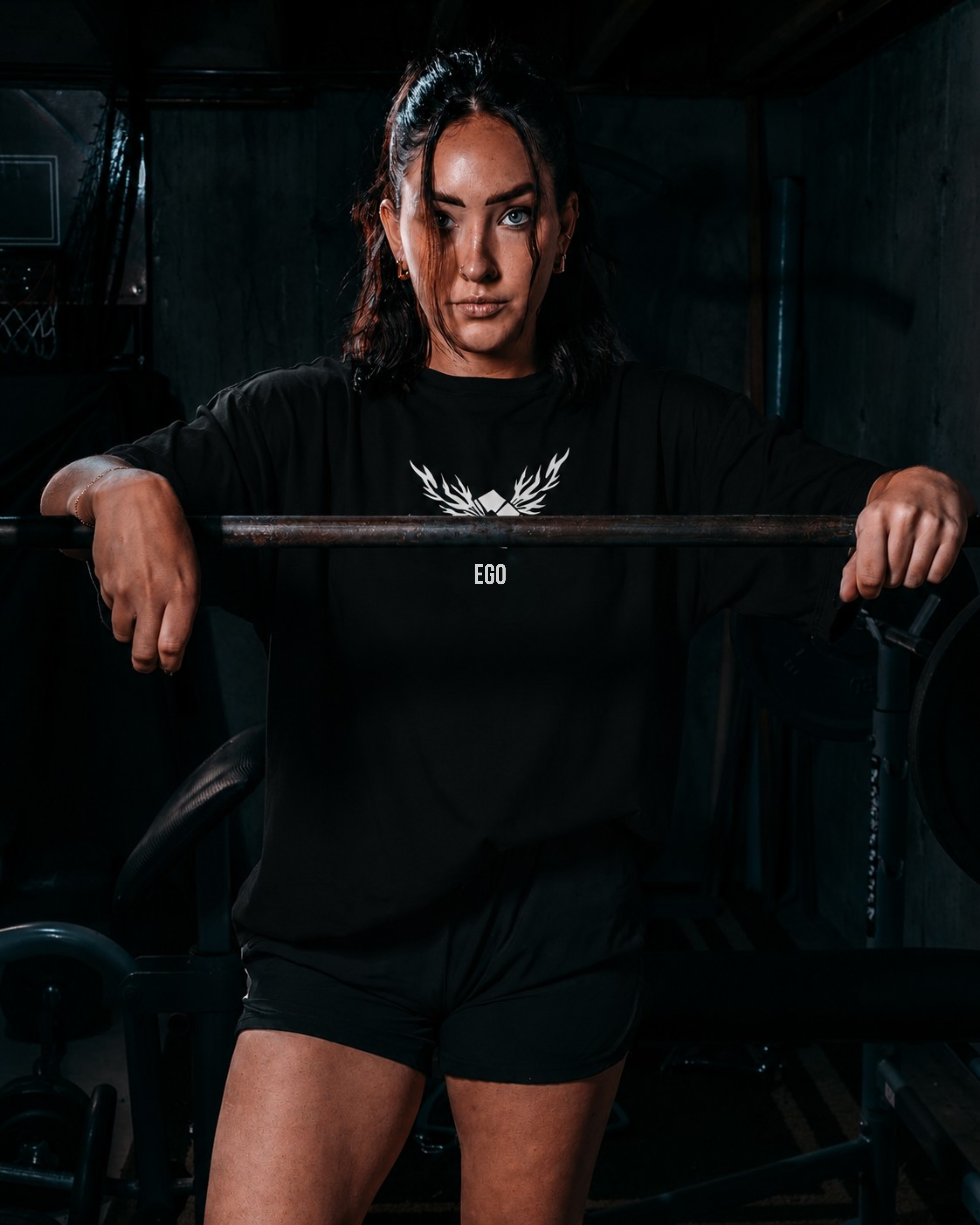Kurse Mark Shido Ryusei's Ego Kurse Mark Tee featuring a casual black graphic t-shirt with bold design elements.