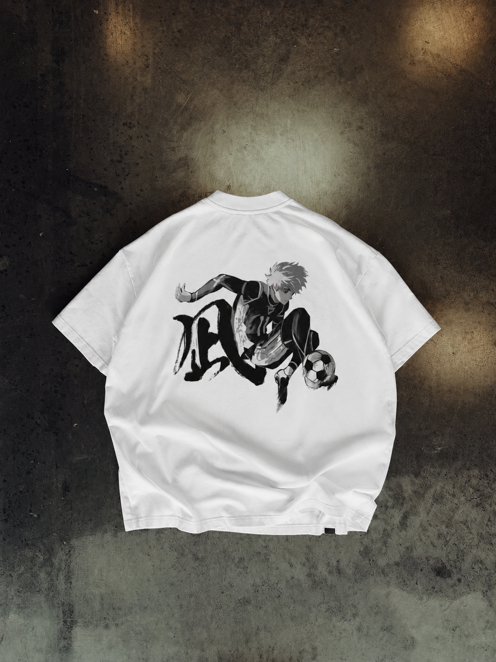 Kurse Mark Nagi's Kurse Mark Tee, men's casual short-sleeve T-shirt in black with logo print, front view.