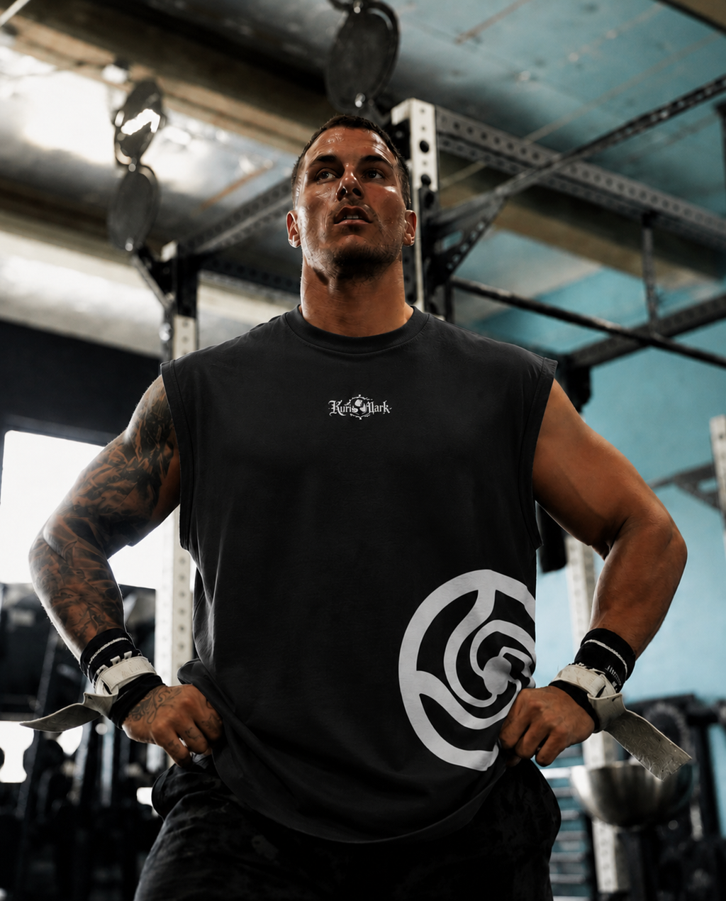 Satoru Gojo Kurse Mark tank top by PODpartner featuring a graphic print of Satoru Gojo from Jujutsu Kaisen.