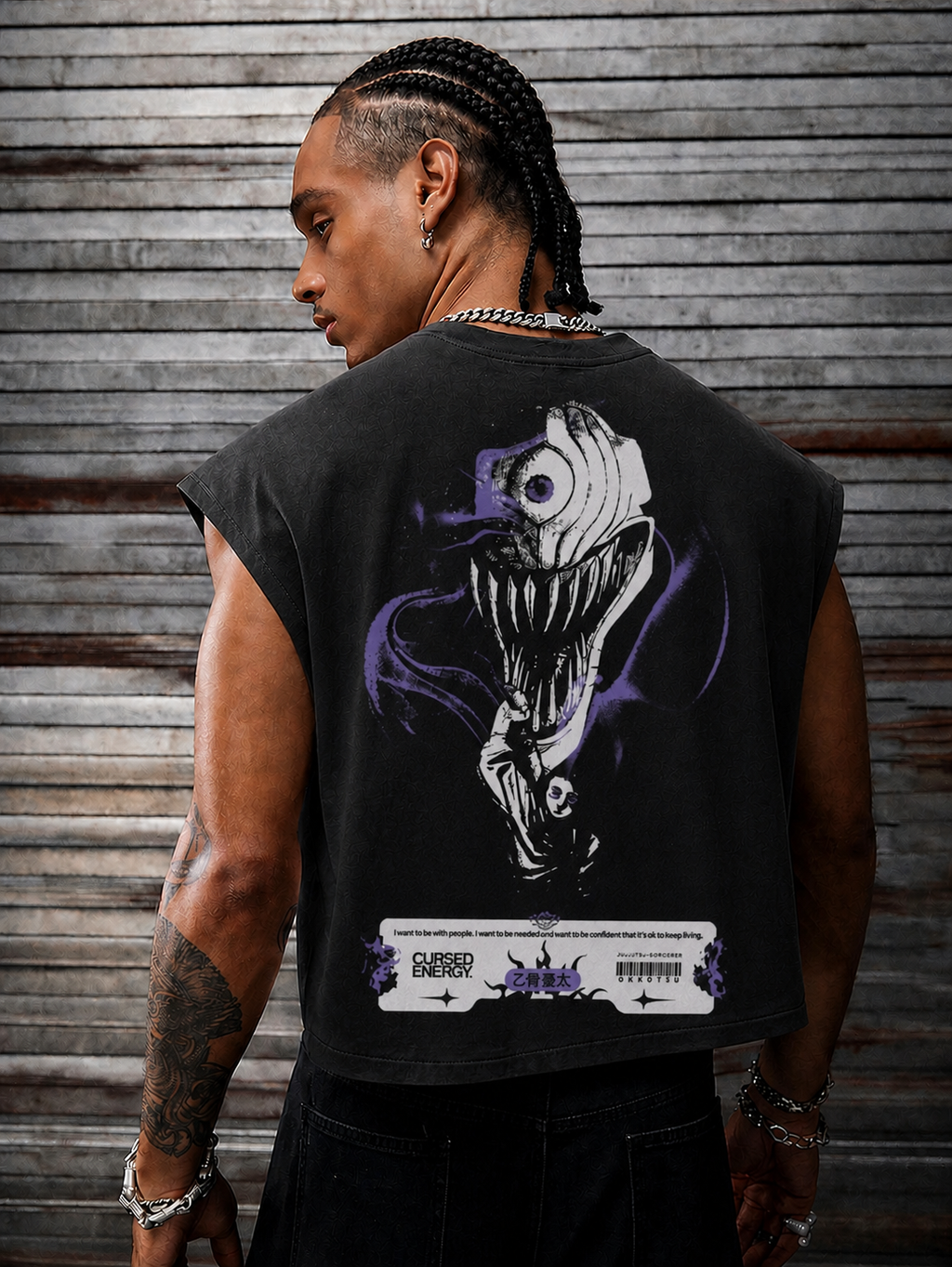 Yuta x Rika Kurse Mark Tank Top by PODpartner, featuring a stylish sleeveless design with bold graphics and vibrant colors.