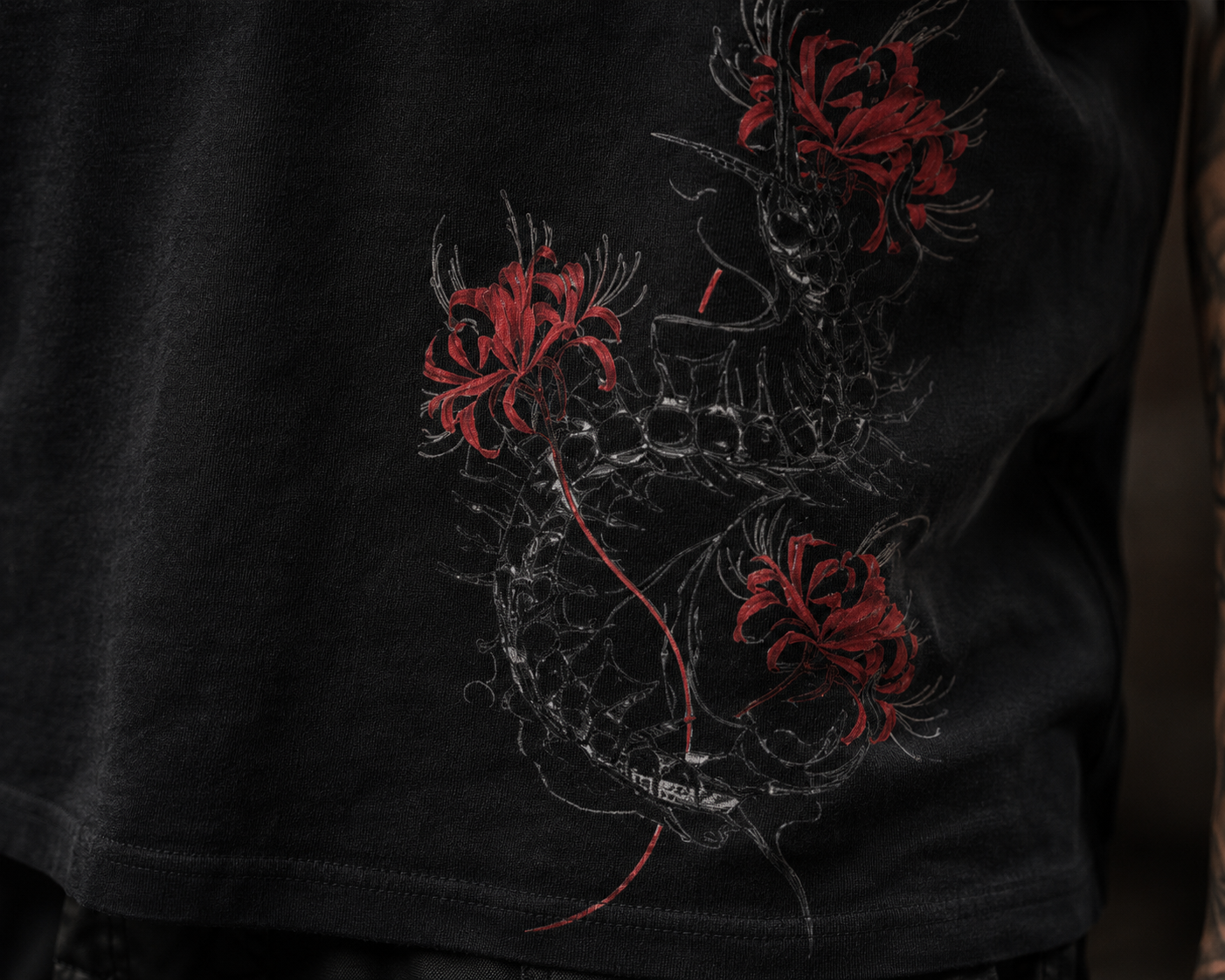 Ken Kaneki Kurse Mark tank top from PODpartner featuring a graphic of Kaneki's face with signature markings on black fabric.