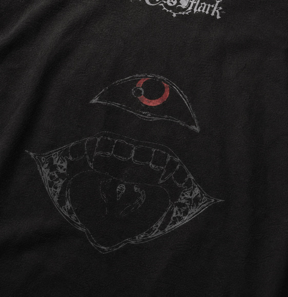 Sukuna Kurse Mark Tee by PODpartner showing a casual black T-shirt with Sukuna graphic print, full front view.