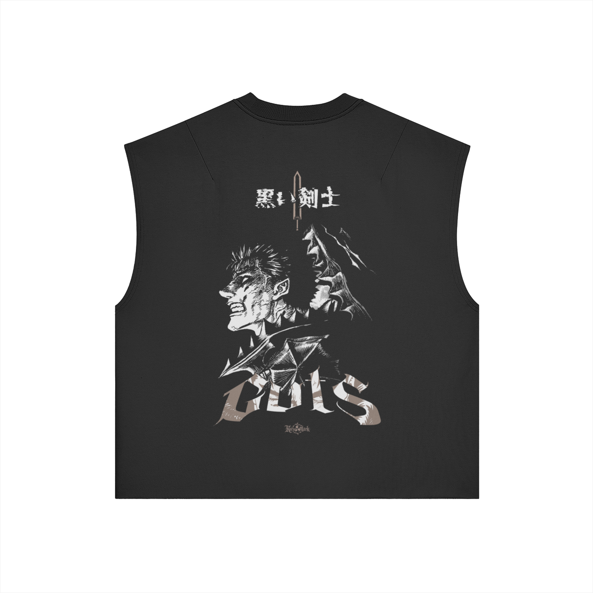 Back view of PODpartner Guts Kurse Mark tank top featuring bold graphic design and comfortable fit.