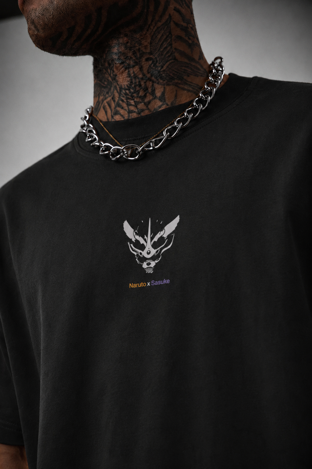 Six Paths Naruto x Sasuke Kurse Mark Washed Tee