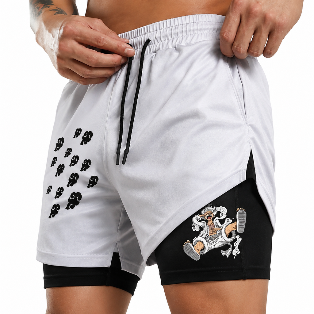 Luffy Gear 5 Kurse Mark 2-in-1 Training Shorts