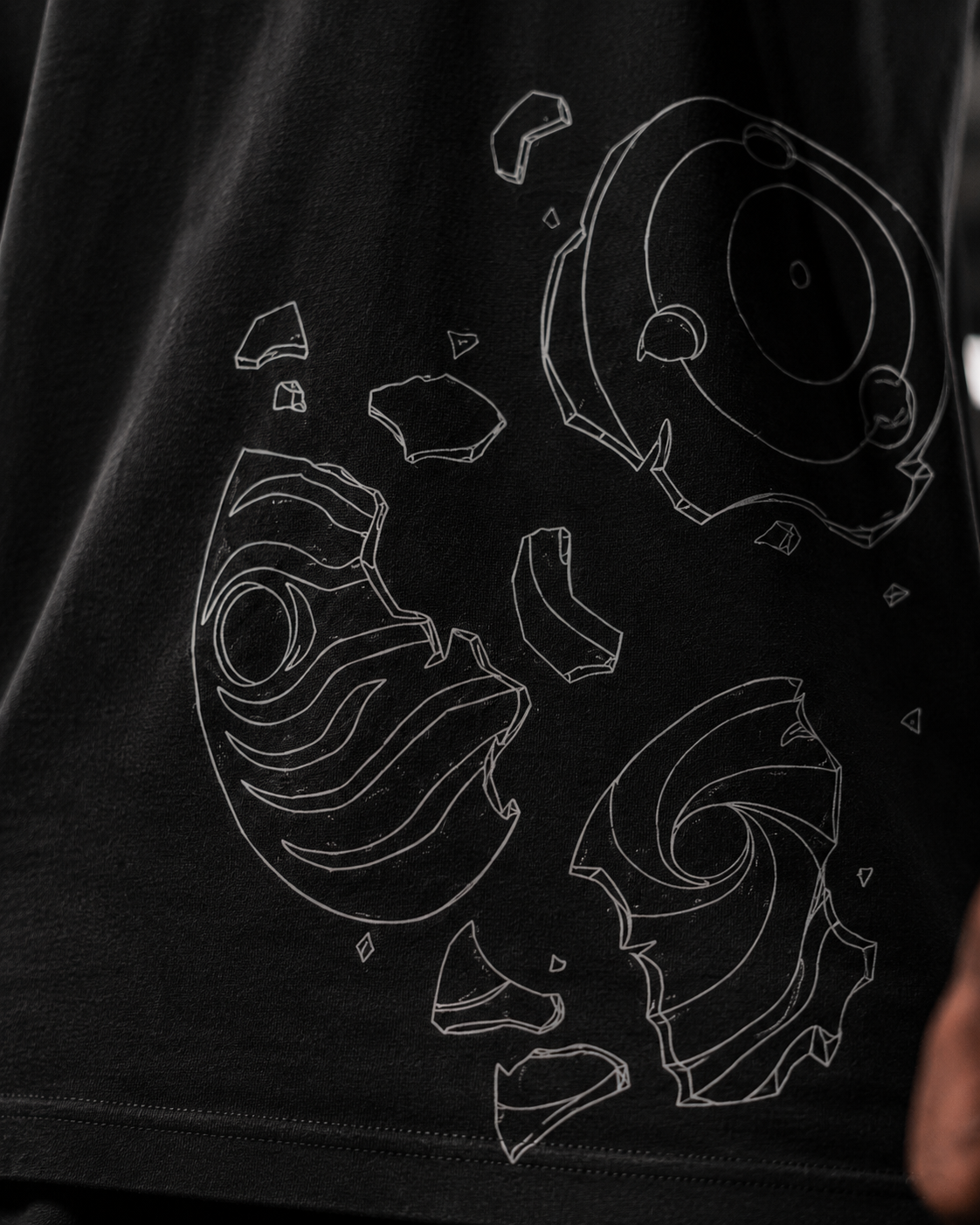 Obito Kurse Mark Tee by PODpartner featuring a casual black T-shirt with graphic print and relaxed fit.