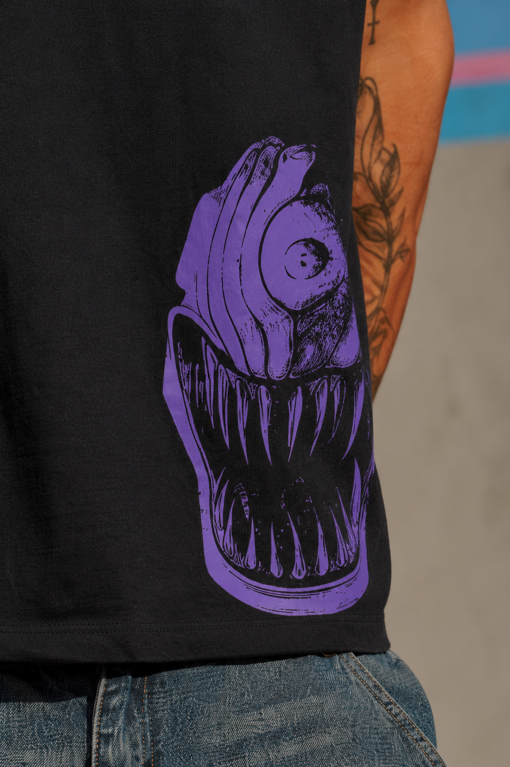 Yuta x Rika Kurse Mark Tee from PODpartner featuring a casual fit and graphic design on soft fabric, front view.