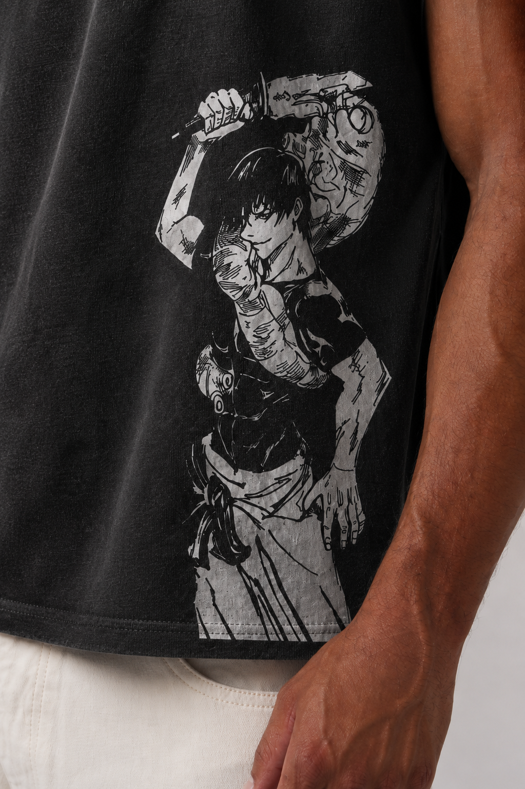 Toji Kurse Mark Tank Top by PODpartner, special grade, featuring a stylish design and comfortable fit, shown on a model.