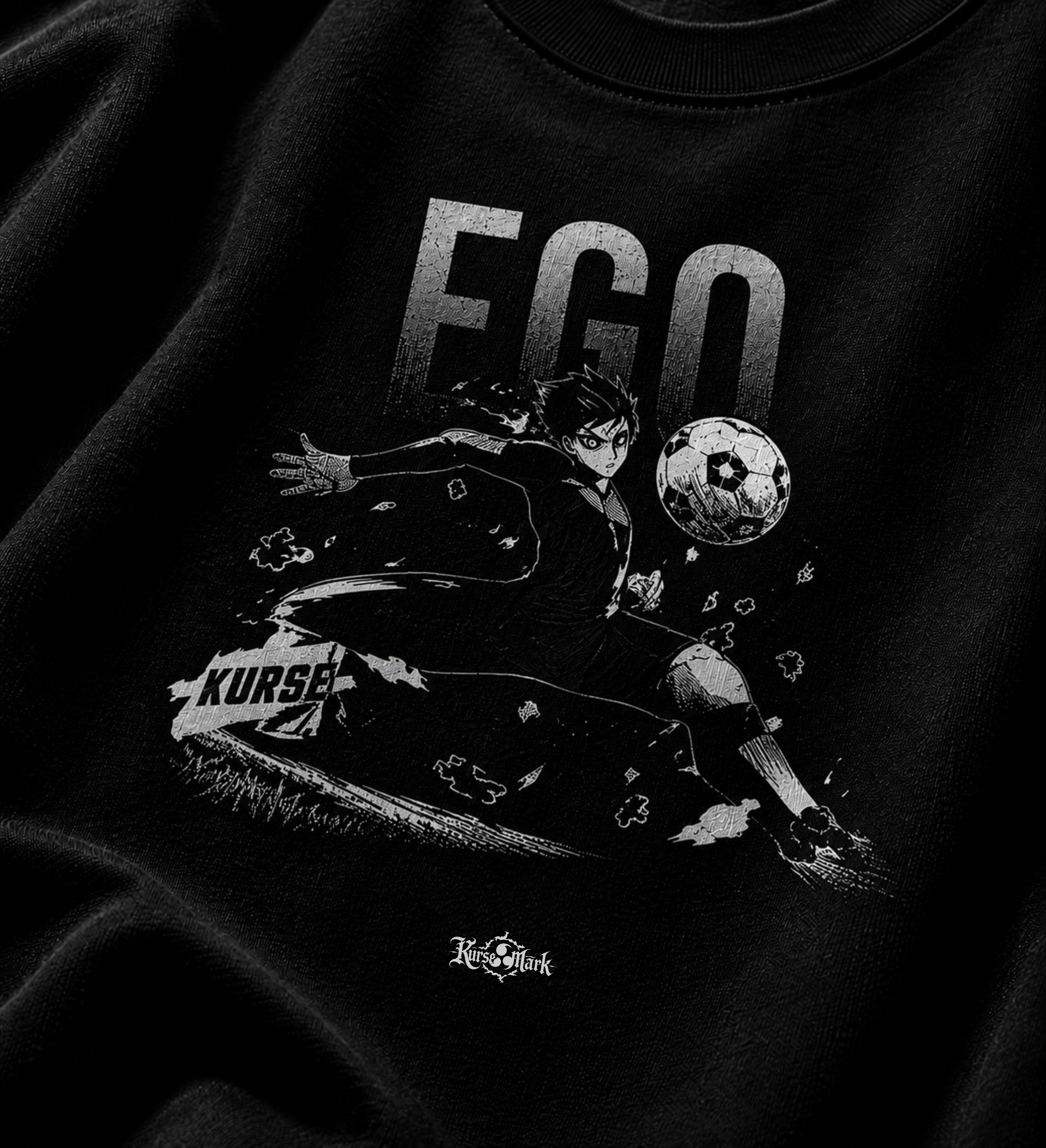 Isagi's Ego Kurse Mark Black Tee