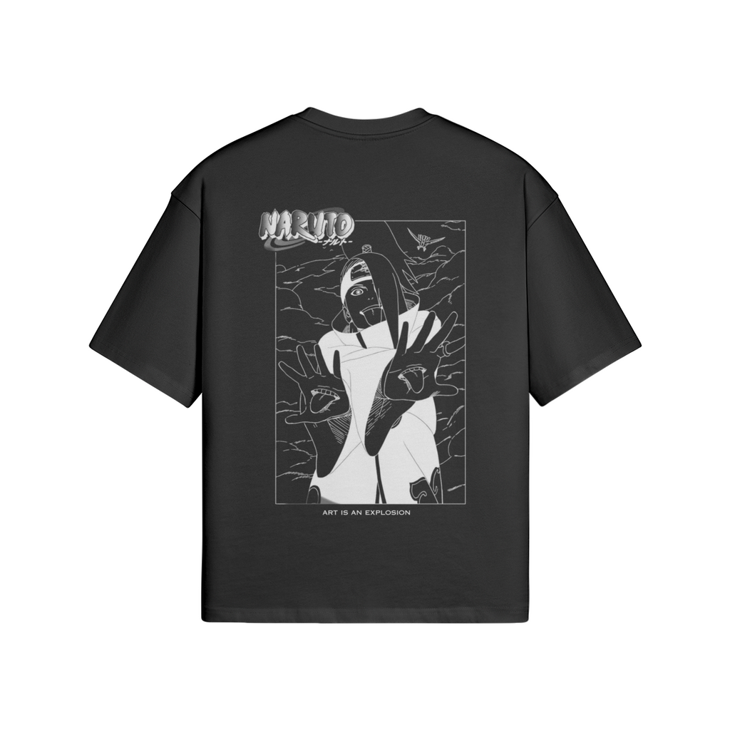 Mannequin wearing Deidara's Kurse Mark Tee by Kurse Mark, featuring graphic design and casual fit.