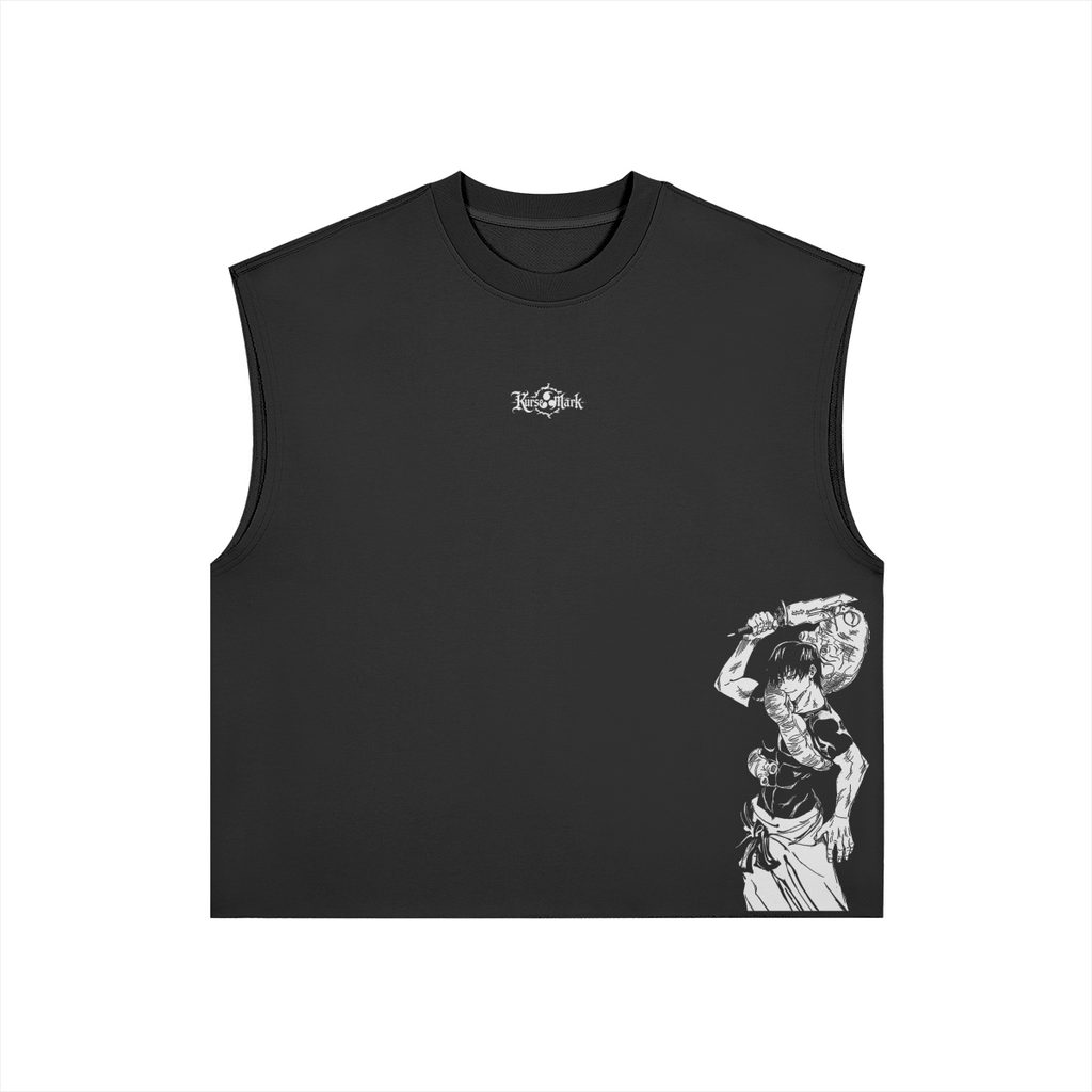 Toji Kurse Mark tank top by PODpartner, front view showcasing the stylish design and comfortable fit.