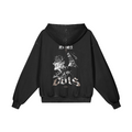 Kurse Mark Guts Kurse hoodie in black with bold front graphic and comfortable fit, casual streetwear style.