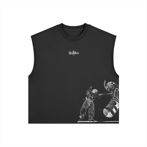 Baki Kurse Mark Tank Top by PODpartner featuring a sleeveless design and graphic print, ideal for athletic or casual wear.