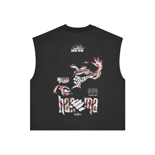 Black Kurse Mark Tank Top by PODpartner featuring a sleeveless design and bold graphic print on the front.