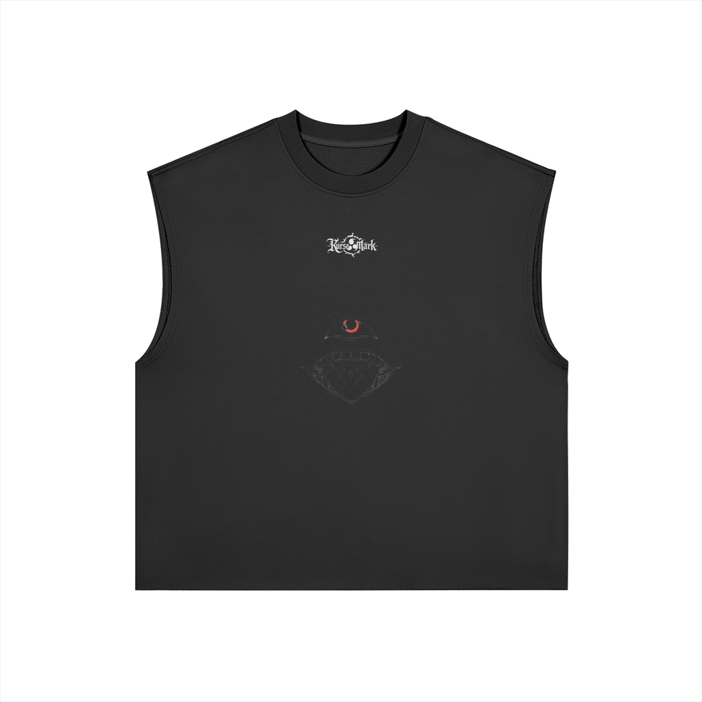 Sukuna Kurse Mark Tank Top by PODpartner featuring bold graphic design and sleeveless fit on a white background.