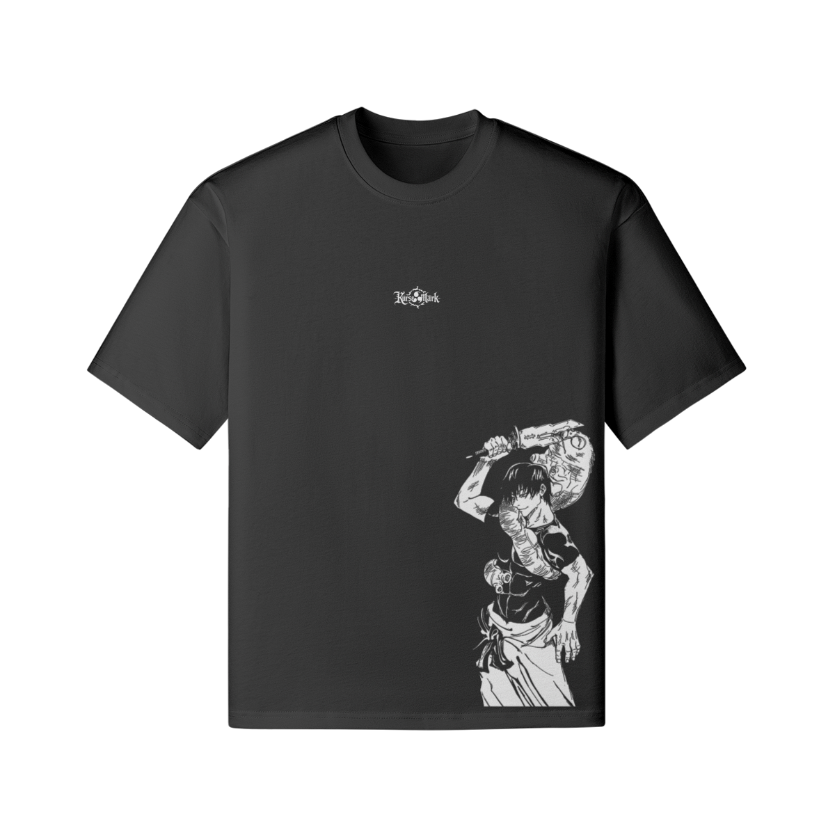 Toji Kurse Mark Tee by PODpartner, special grade casual men's T-shirt featuring a graphic design on white fabric.