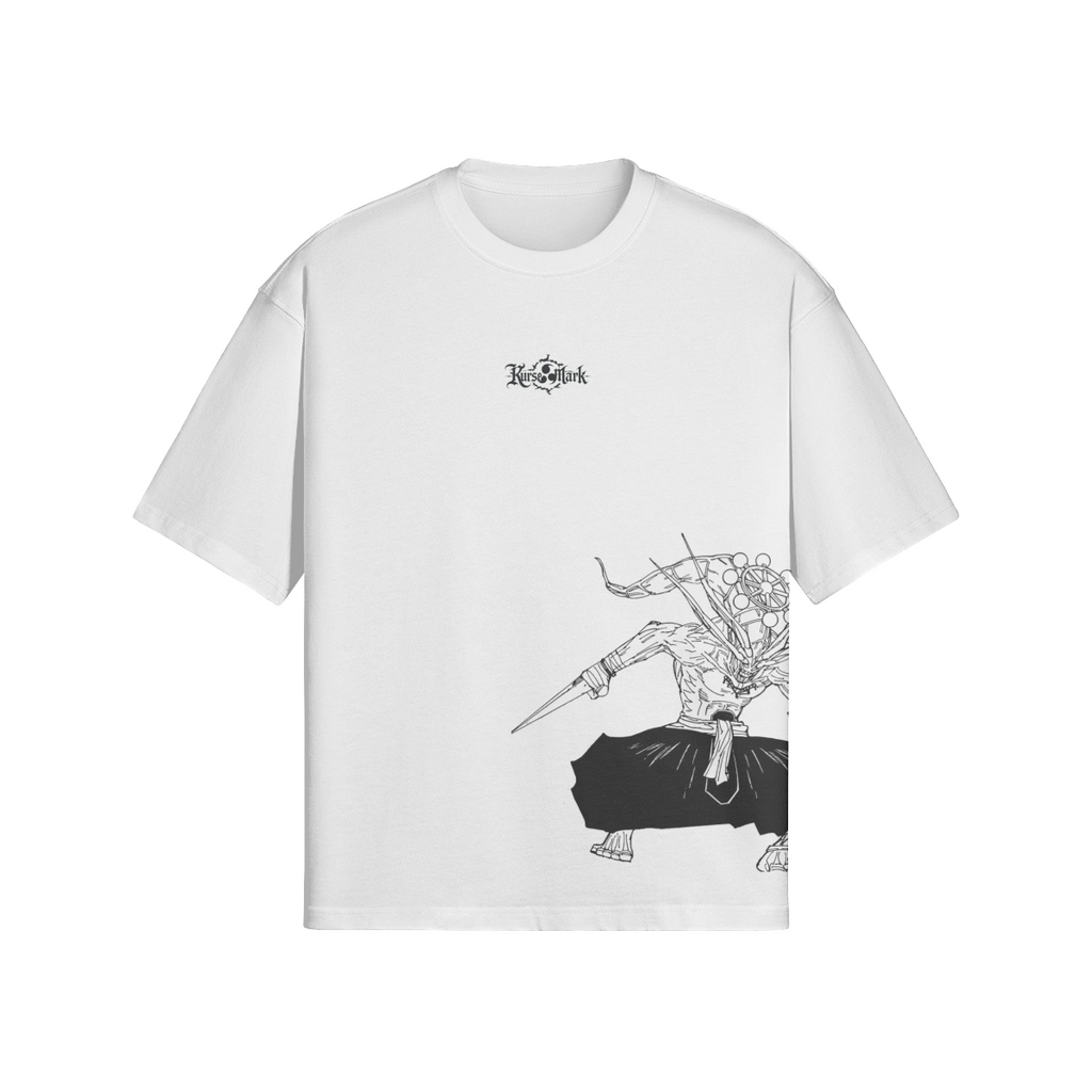 Mahoraga Kurse Mark Tee by PODpartner featuring a stylish graphic design on a black cotton T-shirt.