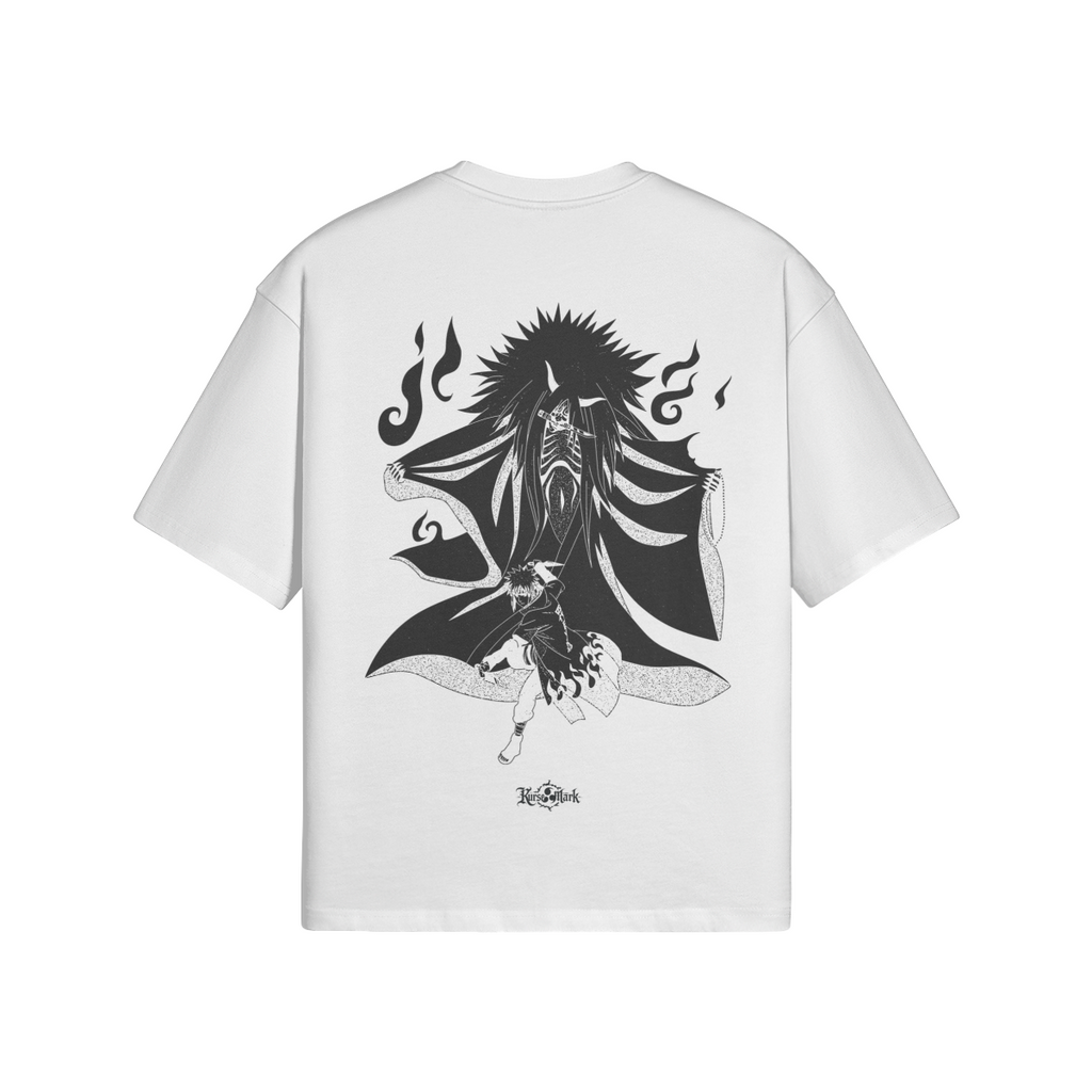 Black Reaper Death Kurse Mark Tee by PODpartner featuring a graphic print of a reaper with a skull design on front.