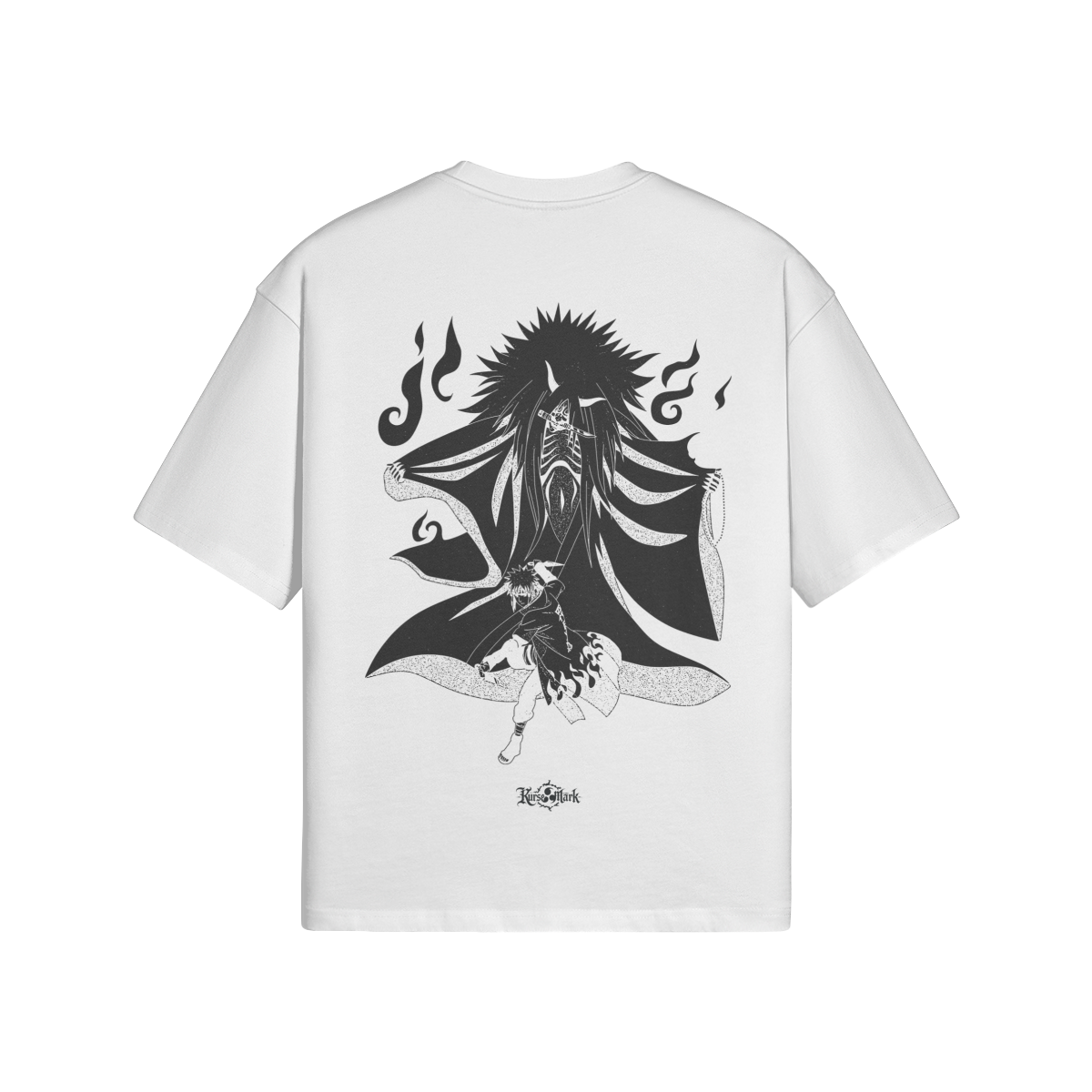 Black Reaper Death Kurse Mark Tee by PODpartner featuring a graphic print of a reaper with a skull design on front.