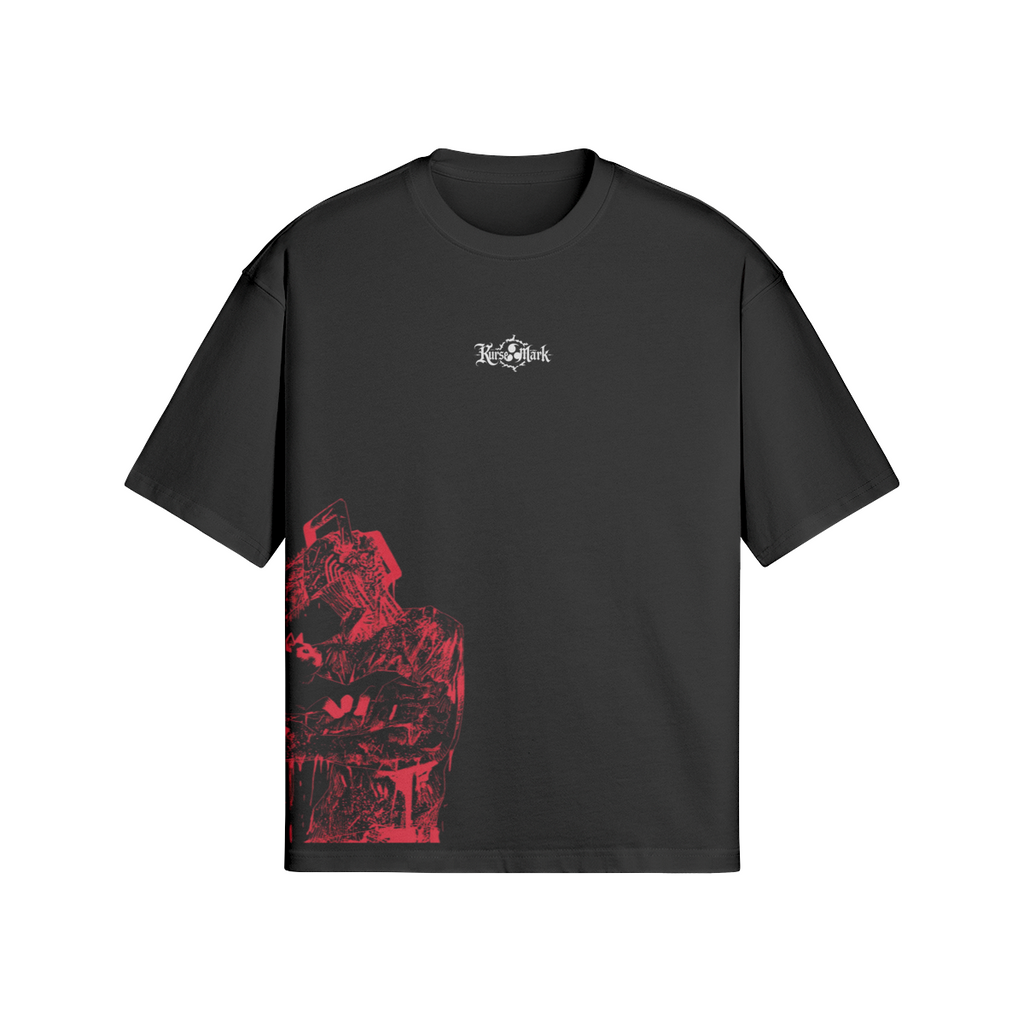 Denji Kurse Mark Tee by PODpartner, featuring a casual black T-shirt with graphic design and comfortable fit.