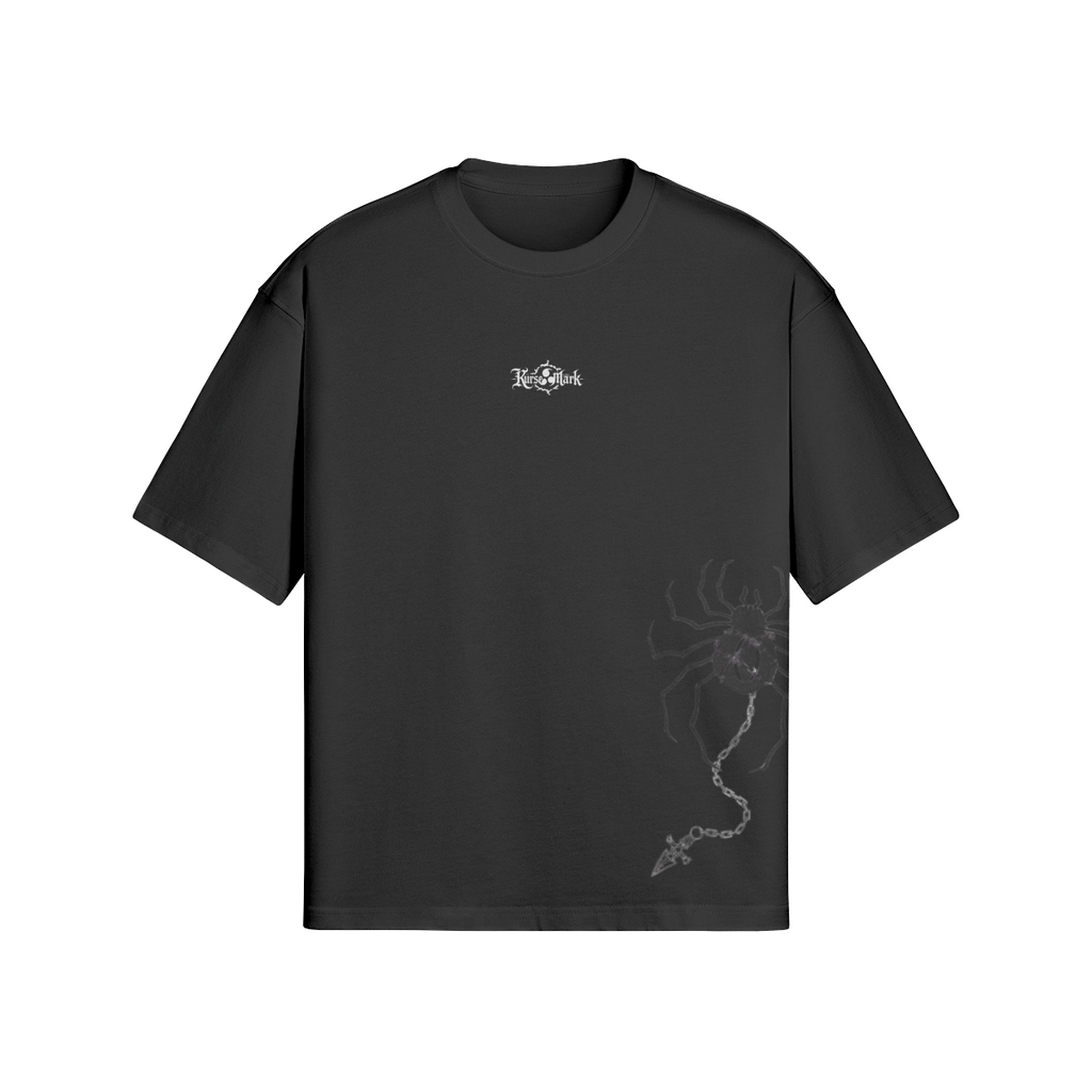 Black Phantom Troupe Kurse Mark PODpartner T-shirt with graphic design and logo on front, casual fit for anime fans.