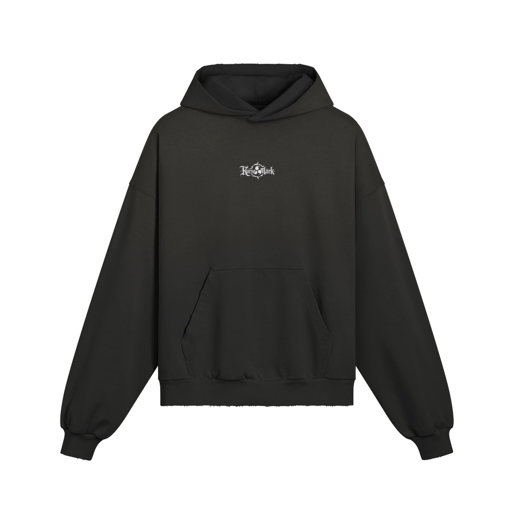 Obito Kurse Mark hoodie by PODpartner featuring a black hoodie with Obito-themed Kurse Mark graphic design.