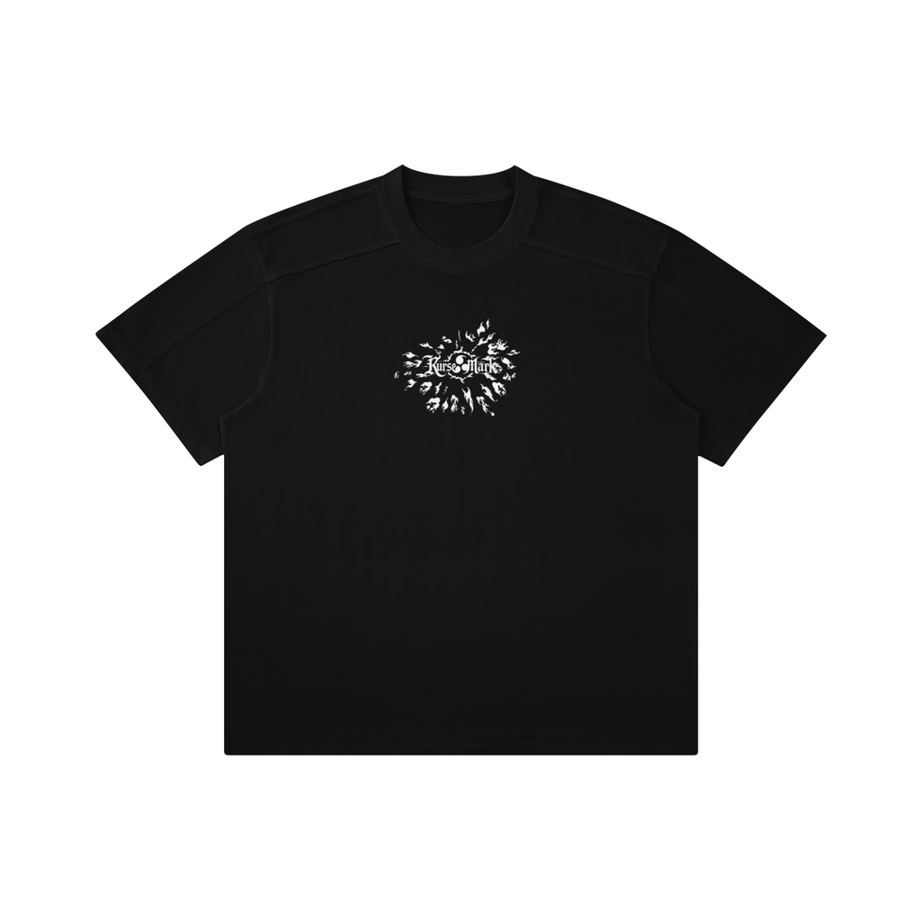 Sasuke Kurse Mark Tee by PODpartner, black graphic T-shirt featuring Naruto character design, casual streetwear style