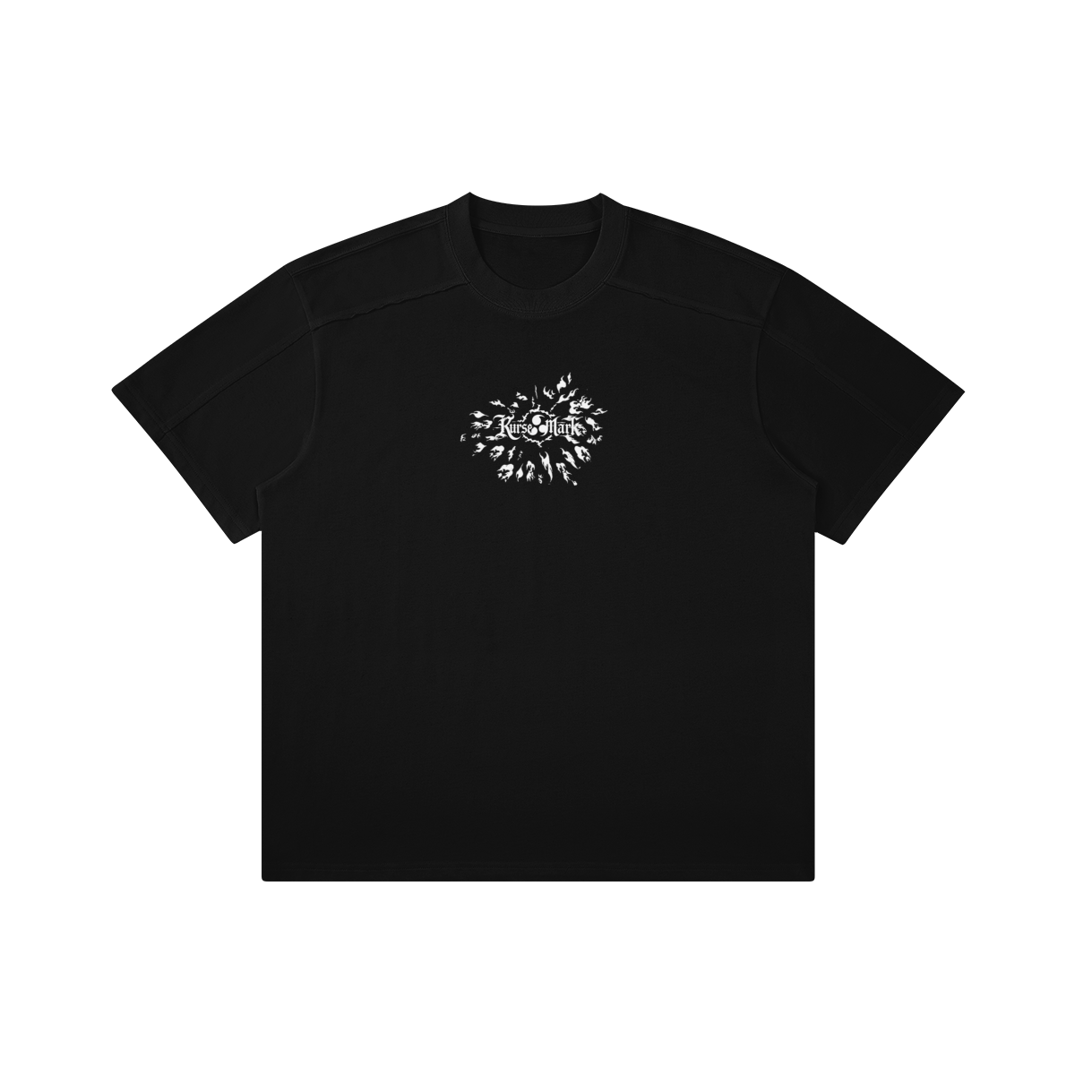 Sasuke Kurse Mark Tee by PODpartner, black graphic T-shirt featuring Naruto character design, casual streetwear style