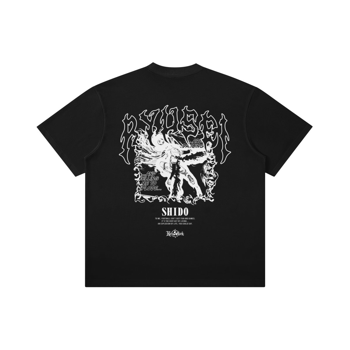 Kurse Mark Shido Ryusei's Ego Kurse Mark Tee featuring a stylish graphic design on a casual t-shirt.