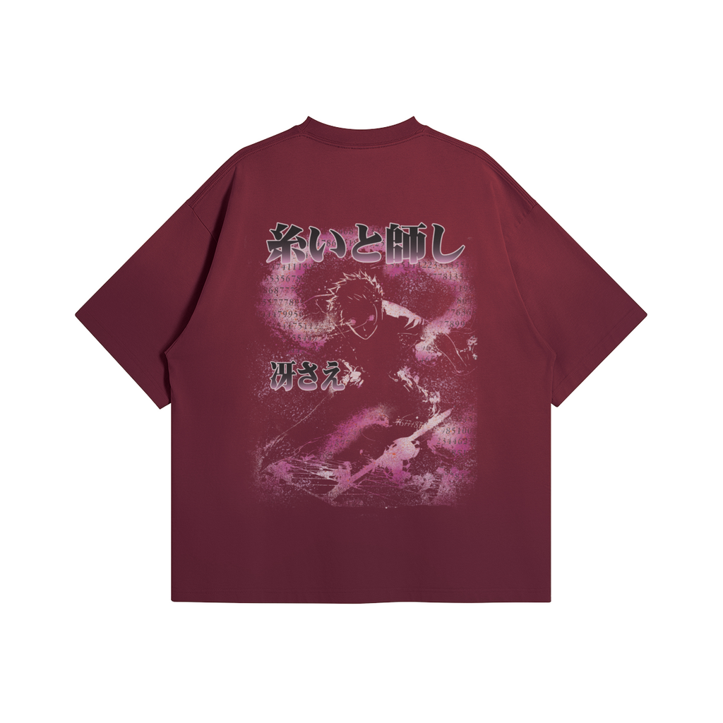 Itoshi Sae's Ego Kurse Mark oversized T-shirt in black, featuring bold graphic design on the front.