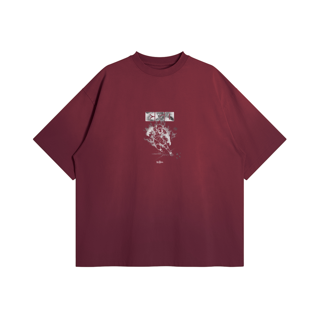 Itoshi Sae's Ego Kurse Mark oversized tee in black, featuring the Kurse Mark logo and a relaxed fit design.