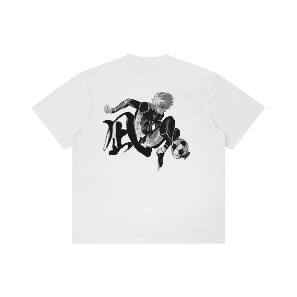 Nagi's Kurse Mark Tee in black, casual short-sleeve cotton t-shirt with Kurse Mark logo on front, laid flat.