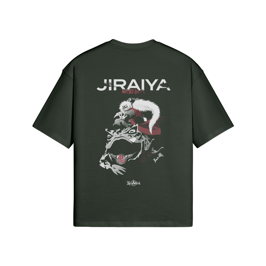 Jiraiya's Kurse Mark Tee featuring a graphic of Jiraiya from Naruto, in a casual t-shirt style with Kurse Mark branding visible.