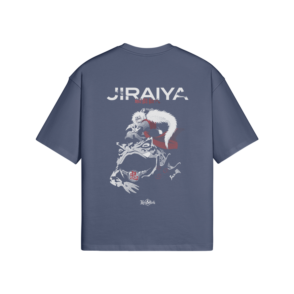 Jiraiya's Kurse Mark Tee by Kurse Mark, featuring a graphic of Jiraiya from Naruto on a casual t-shirt.